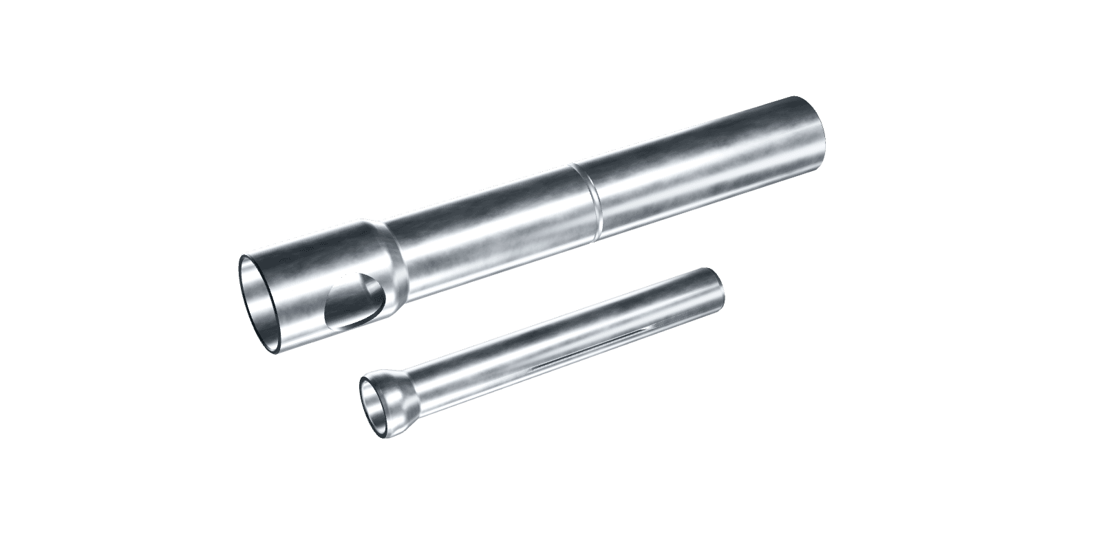Pedestrian protection tube and piston